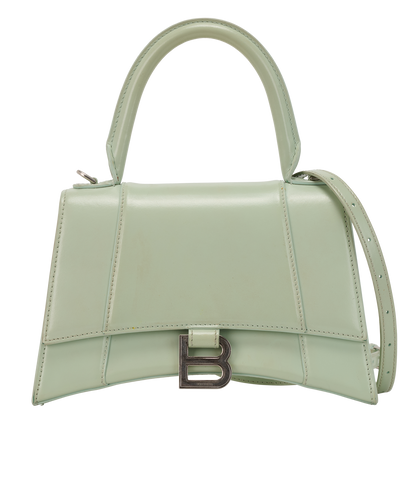 Small Hourglass, &pound;450, Handbags, Green, Leather, Front view